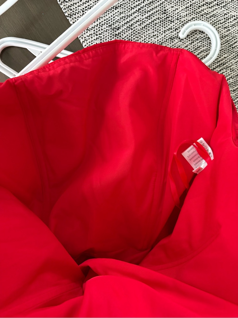Red Square-Neck Maxi Dress with Side Ruffle - Picture 12 of 12